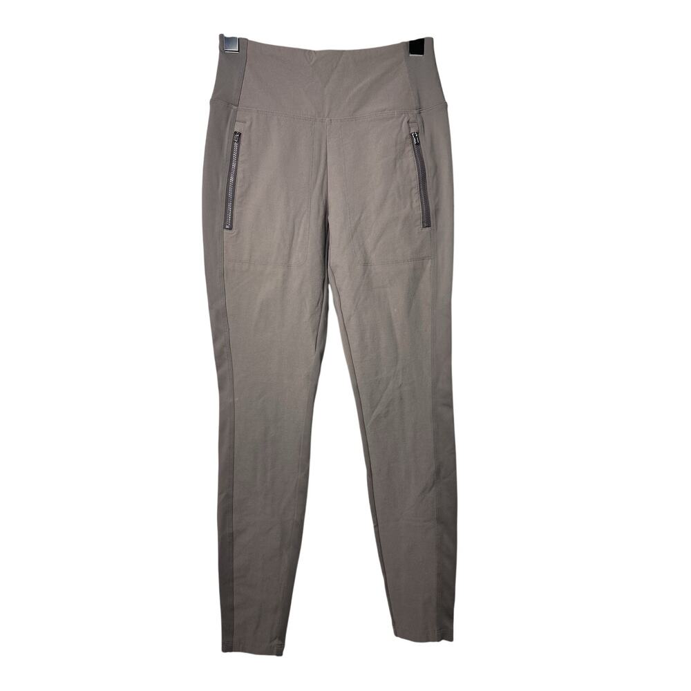 Athleta Headlands Hybrid Tight Women's 4 Brown Grey High Rise Zipper Pockets